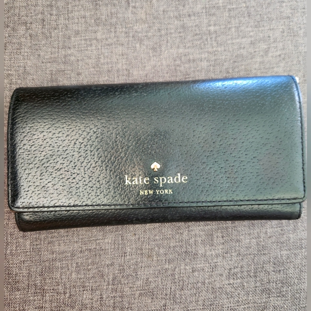 Kate Spade- black leather wallet